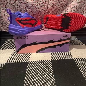 Puma QD Scoot Sneakers in Blue and Red